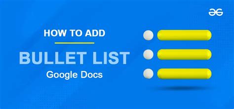 how to add a bullet list in google docs