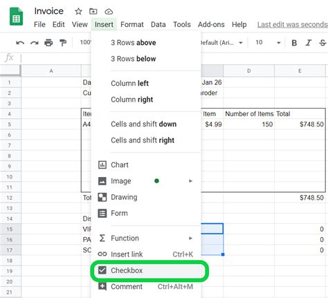 how to add a checkbox in google sheets on iphone