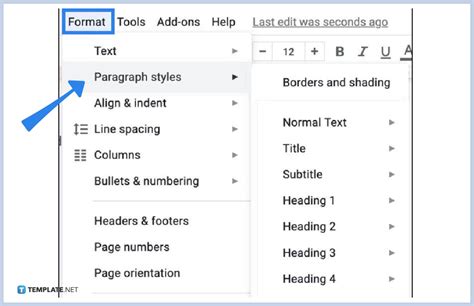how to add a document outline in google docs