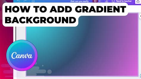 how to add a gradient background in canva