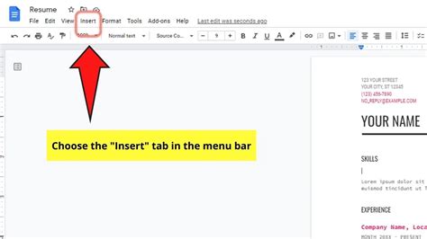 how to add a horizontal line on docs