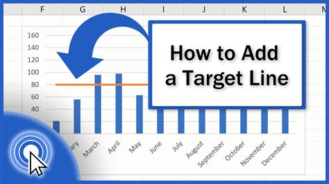how to add a horizontal target line in excel line graph