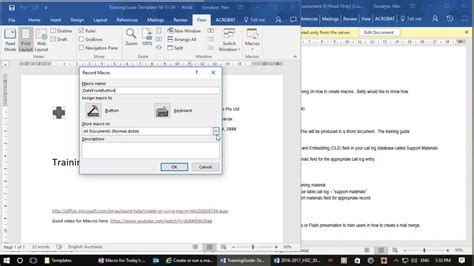 how to add a keyboard shortcut to a macro in word