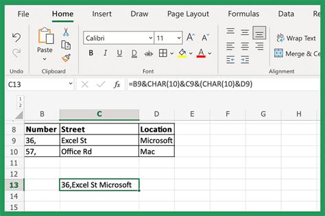 how to add a line feed in excel cell