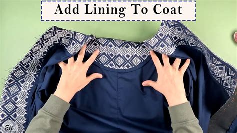 how to add a lining to a coat pattern