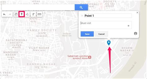 how to add a location pin in google maps