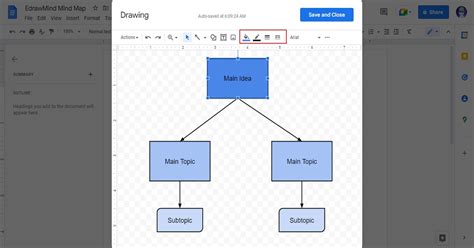 how to add a mind map on google docs