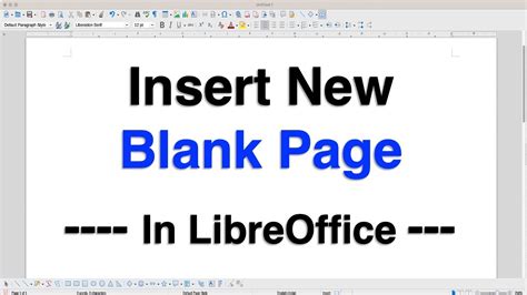 How To Add A Page In Libreoffice Writer