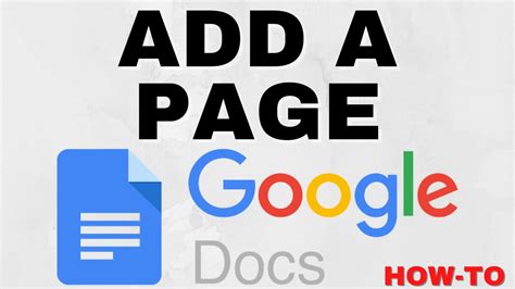 how to add a page on google docs mac