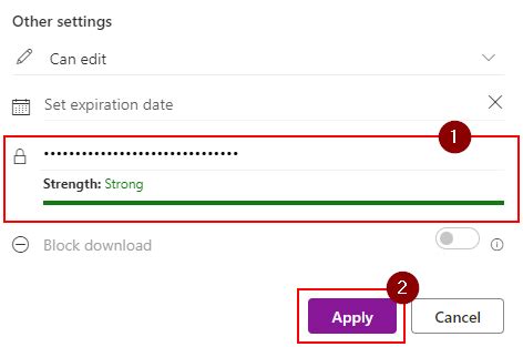 how to add a password to a folder in sharepoint
