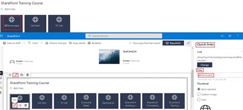 how to add a quick link in sharepoint