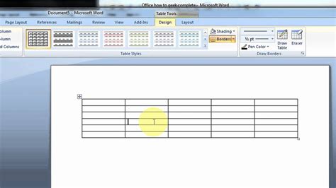 How To Add A Table Within A Table In Word