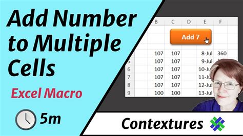 how to add a value to multiple cells in excel
