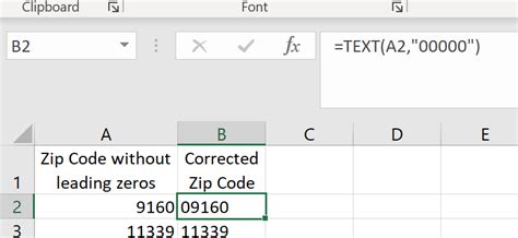how to add a zero to zip codes in excel