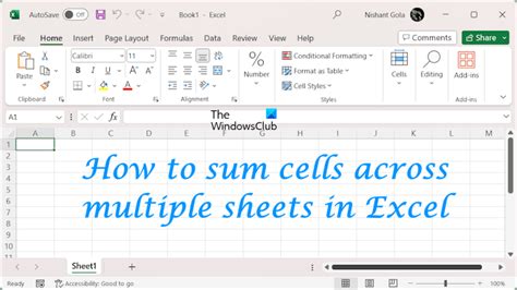 how to add across multiple sheets in excel