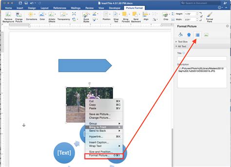 how to add alt text to a picture in word on mac