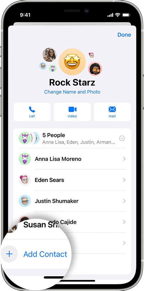 how to add an additional contact to a group text on iphone