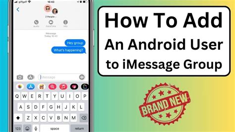 how to add android number to iphone group chat
