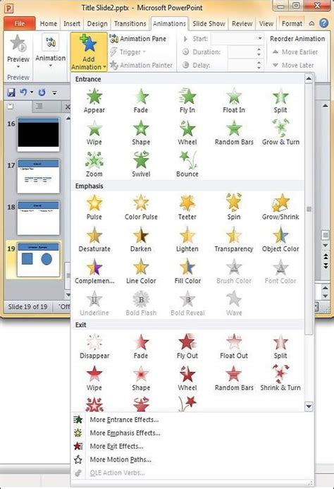 How To Add Animation To A Slide In Powerpoint 2010