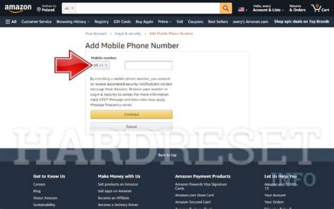 how to add another phone number in amazon