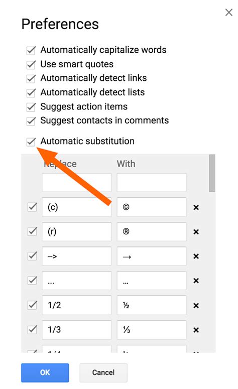 how to add autocorrect to google docs