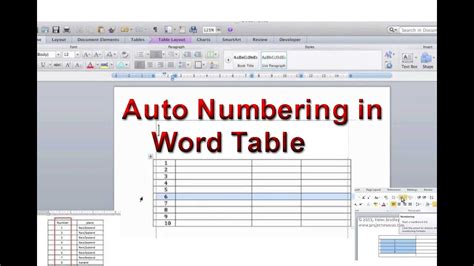 How To Add Automatic Table Numbers In Word