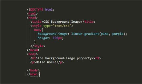 how to add background image in html and css code