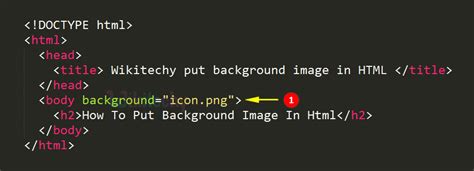 how to add background image in html code