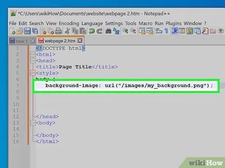 how to add background image in html from computer