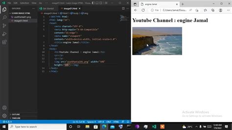 how to add background image in html visual studio code