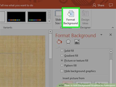 how to add background in powerpoint mobile