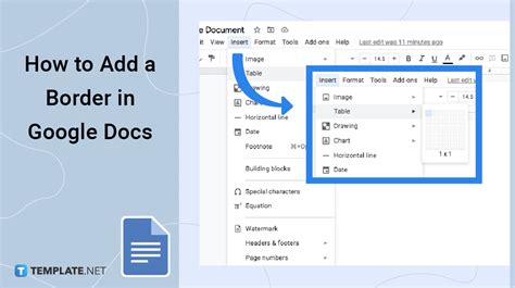 how to add black border in google docs