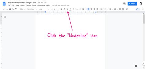how to add blank underline in google docs