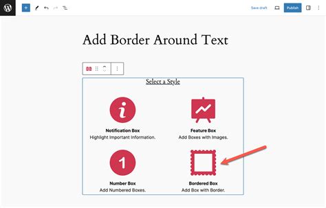how to add border around text in wordpress