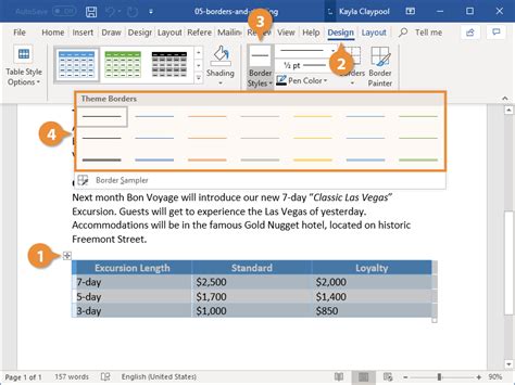 How To Add Border In Table In Word