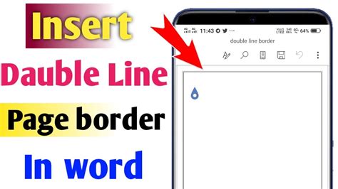 how to add border line in word in mobile