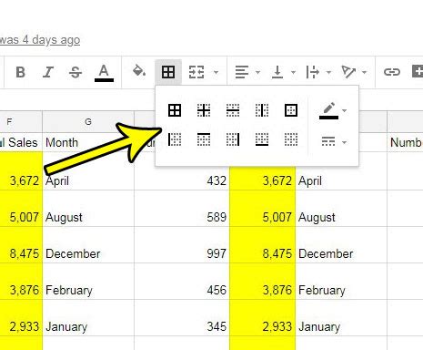 how to add borders to cells in google sheets