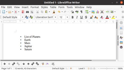 How To Add Bullets In Libreoffice Writer