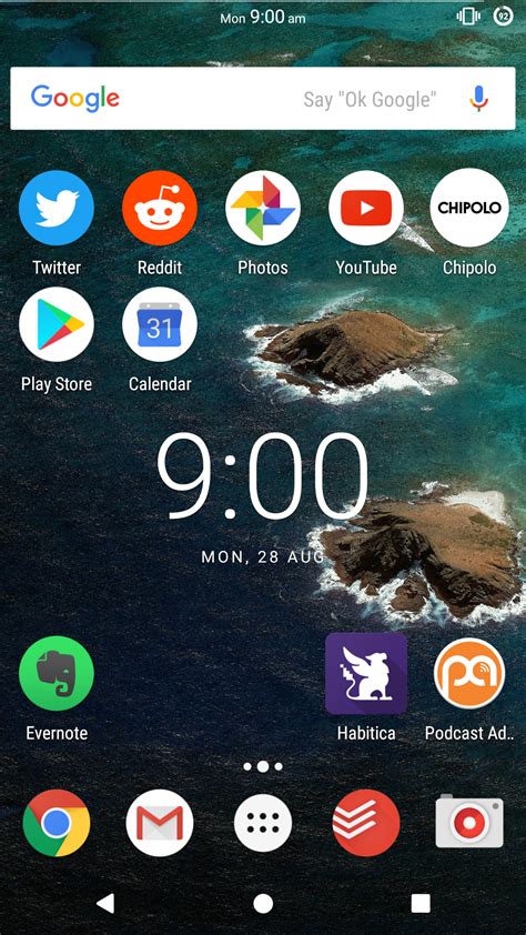 how to add camera to home screen on android