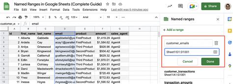 how to add cell range in google sheets