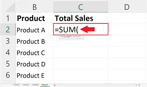 how to add cells in different excel sheets