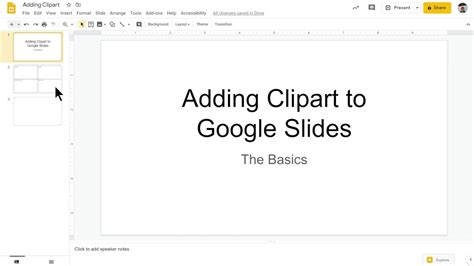 how to add clip art on google slides