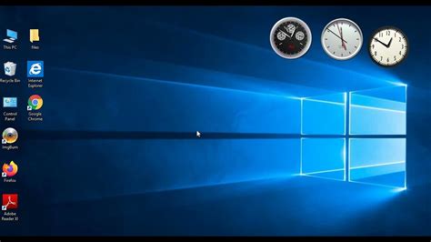 how to add clock gadget on windows 10 desktop
