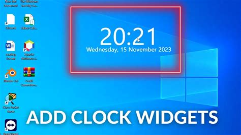 how to add clock widget on pc
