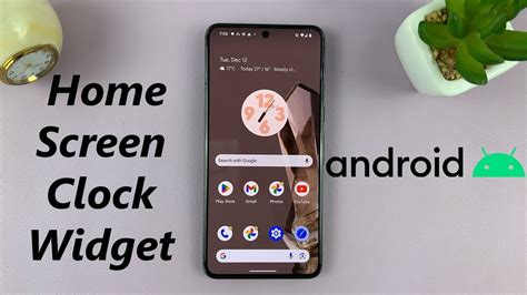 how to add clock widget to home screen android