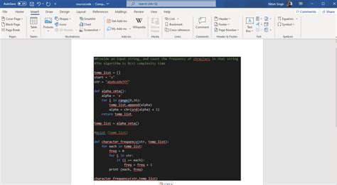 how to add code in word mac