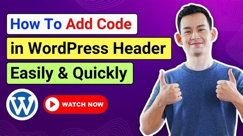 how to add code to wordpress header