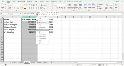 how to add columns in excel sheet