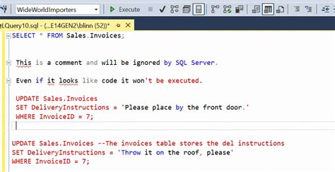 how to add comments in sql developer