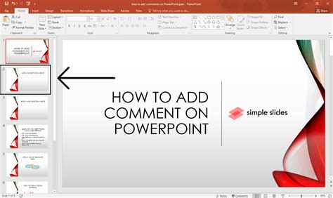 how to add comments on powerpoint slides